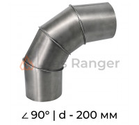 Отвод (сталь) 90 гр., d-200 мм